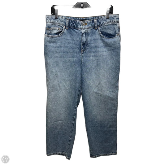High Waist Straight Ankle Jeans By Talbots In Blue Denim, Size: 10