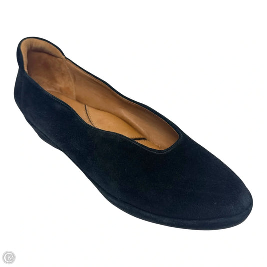 Suede Wedge Shoes Heels By L’Amour Des Pieds In Black, Size: 8