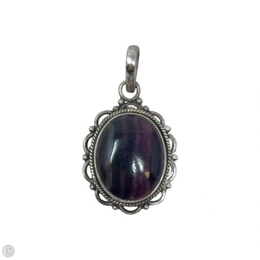 Purple Cabachon Sterling Silver Pendant