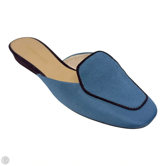 Moritz Wedge Mule Shoes Flats By Veronica Beard In Blue, Size: 5