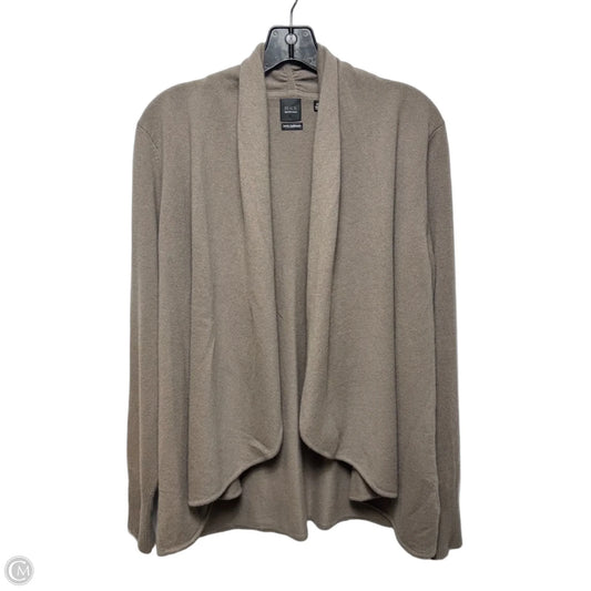 Sweater Cardigan Cashmere By Saks Fifth Avenue In Taupe, Size: Xl