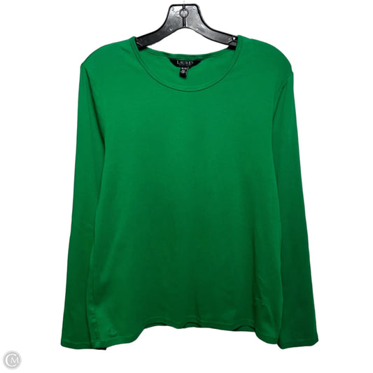 Top Long Sleeve By Lauren By Ralph Lauren In Green, Size: Xl