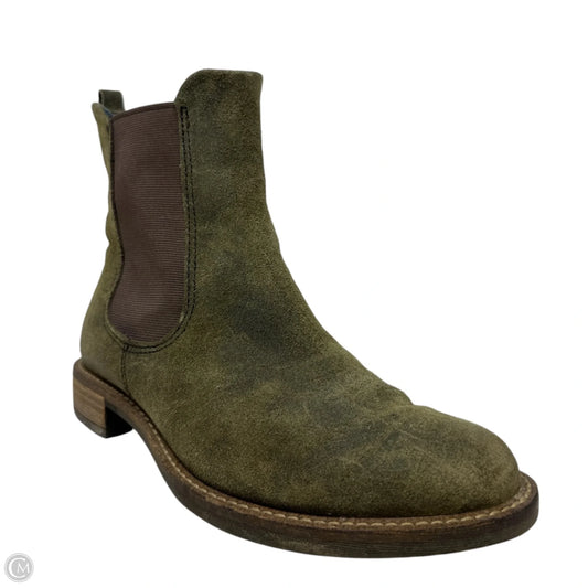 Sartorelle 25 Suede Chelsea Boots By Ecco In Green, Size: 6