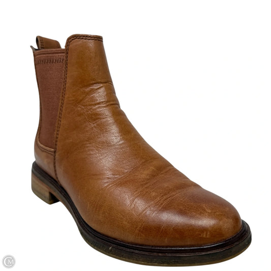 Clarkdale Easy Leather Chelsea Boots By Clarks In Tan, Size: 5.5