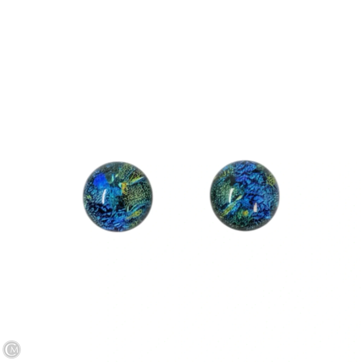 Dichroic Glass Stud Earrings
