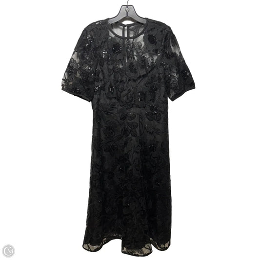 Ami Lace Sequin Midi Dress By Hobbs In Black, Size: 8