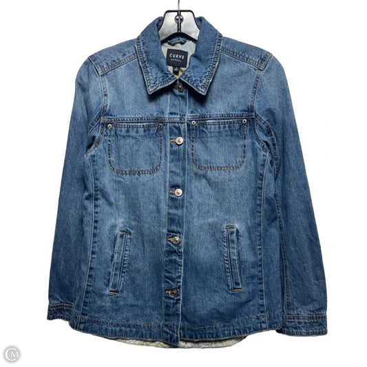 Jacket Denim By Curve Appeal In Blue Denim, Size: S