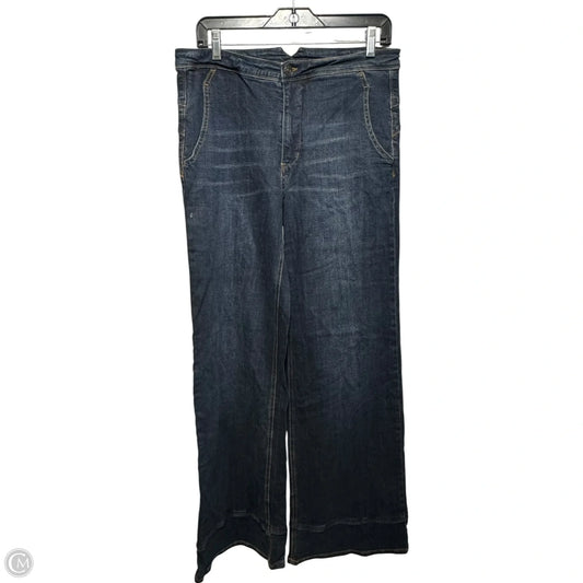 Jeans Wide Leg By Free People In Blue Denim, Size: 8