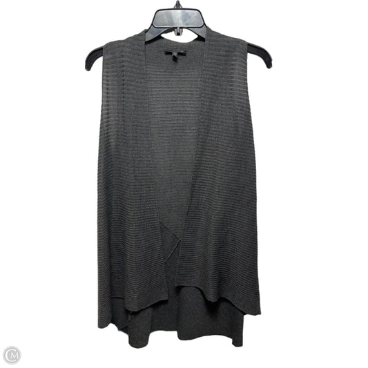 Knit Cardigan Vest By Eileen Fisher In Grey, Size: Mp