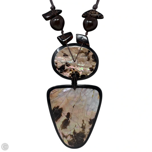 Adjustable Shell Inlay Statement  Necklace