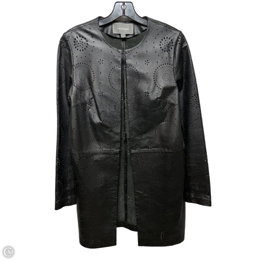 Lasercut Leather Jacket By Johnston & Murphy In Black, Size: S