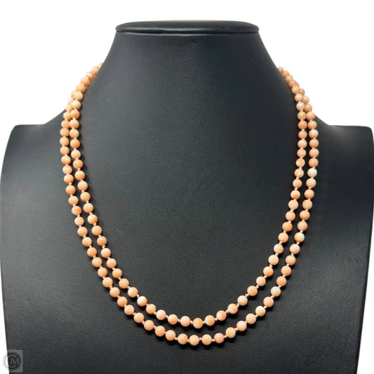 Coral Beaded Long Necklace