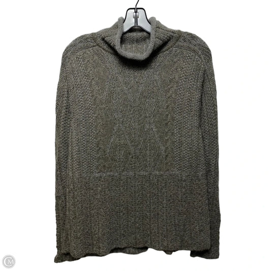 Baby Alpaca Sweater By Peruvian Connection In Green & Grey, Size: M