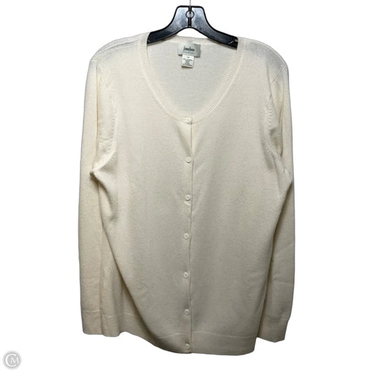 Cashmere Sweater Cardigan Designer By Neiman Marcus In Cream, Size: 1x