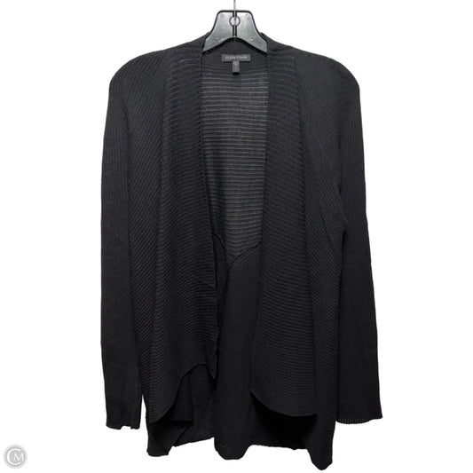 Sweater Cardigan By Eileen Fisher In Black, Size: L