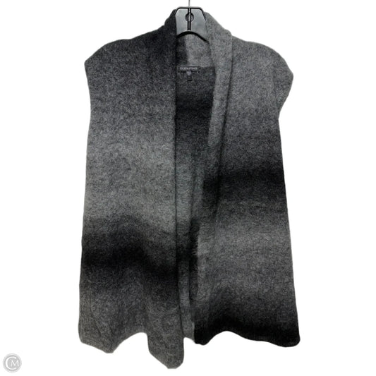 Mohair Blend Vest Sweater By Eileen Fisher In Black & Grey, Size: L