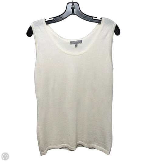 Sleeveless Cashmere Sweater Designer By Neiman Marcus In Cream, Size: L