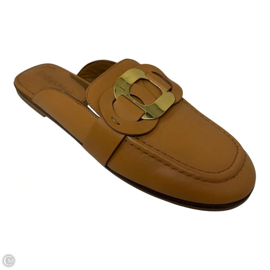 Chany Mules Shoes Flats Designer By See By Chloe In Tan, Size: 8.5 (39)