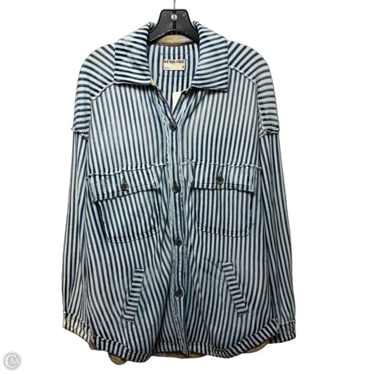 Jacket Shirt By We The Free In Striped Pattern, Size: M