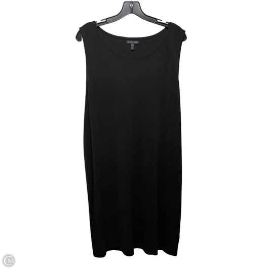 Silk Tank Dress Casual Short By Eileen Fisher In Black, Size: Xl