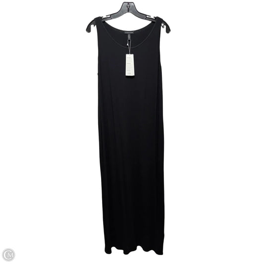 Scoop Neck Viscose Dress Casual Maxi By Eileen Fisher In Black, Size: Xl