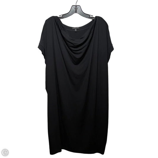Cow Neck Rayon Dress Casual Midi By Eileen Fisher In Black, Size: Xl