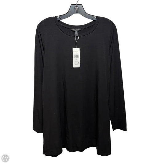 Stretch Jersey Knit Tunic Long Sleeve By Eileen Fisher In Black, Size: Xl