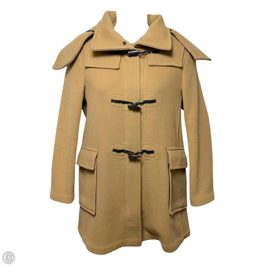 AS IS Specialty Duffle Coating Wool Coat Luxury Designer By Burberry In Tan, Size: 12