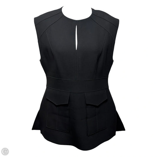 Keyhole Wool & Silk Tunic Luxury Designer By Burberry In Black, Size: 12