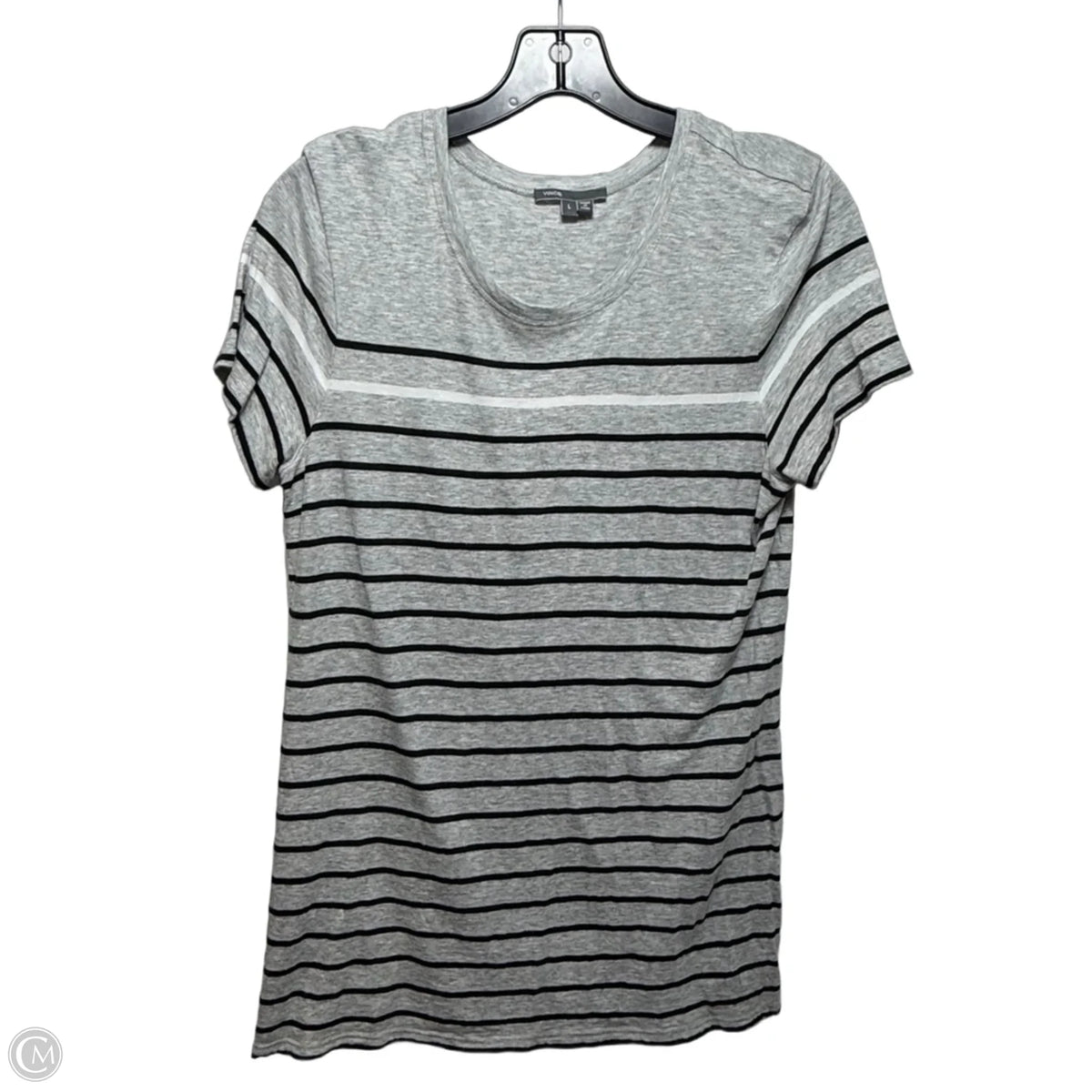 Top Short Sleeve Basic By Vince In Striped Pattern, Size: L