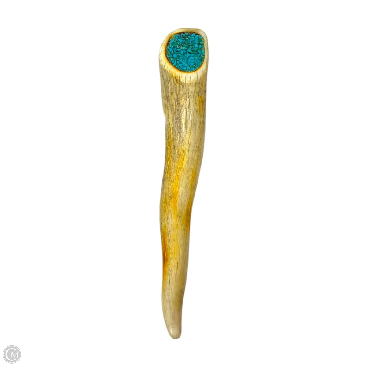 Turquoise Chip & Antler Pendant