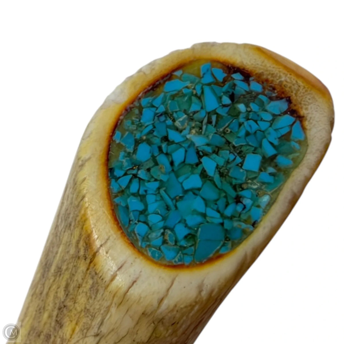 Turquoise Chip & Antler Pendant