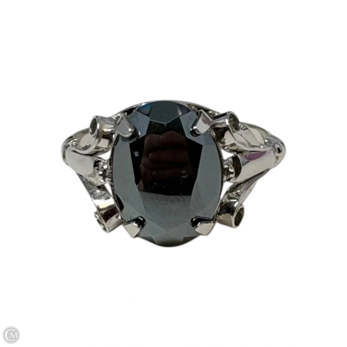 Hematite & Sterling Silver Ring Size: 8.5