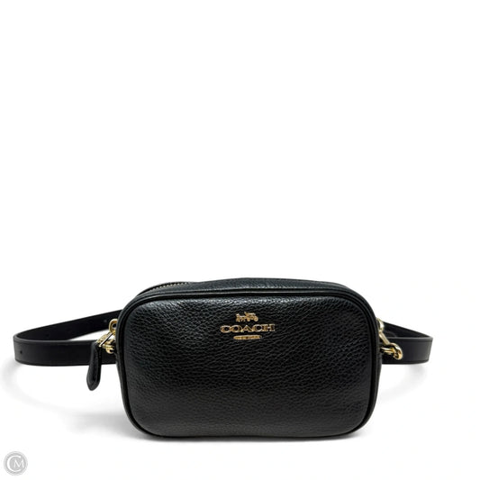 Pebbled Leather Convertible Belt Bag Designer By Coach, Size: Small