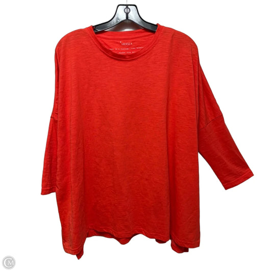 Top Long Sleeve By Mer Sea In Red, Size: Osfm