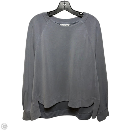 Athletic Sweatshirt Crewneck By Athleta In Grey, Size: L