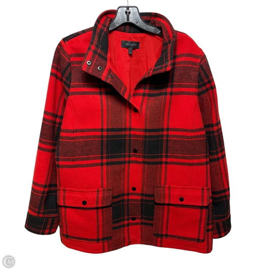 Jacket By Talbots In Plaid Pattern, Size: L