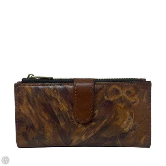 Owl Print Nazari Wallet Designer By Patricia Nash, Size: Medium