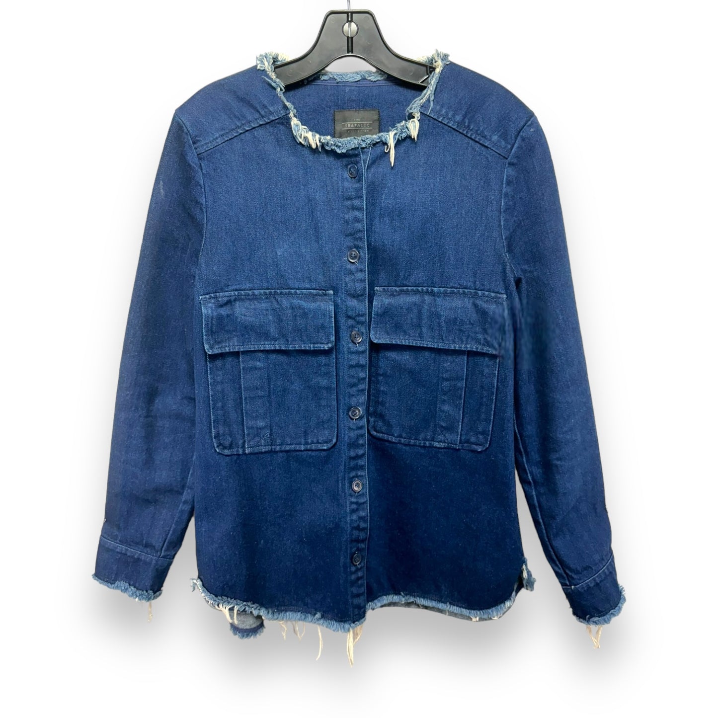 Jacket Denim By Zara In Denim, Size: S