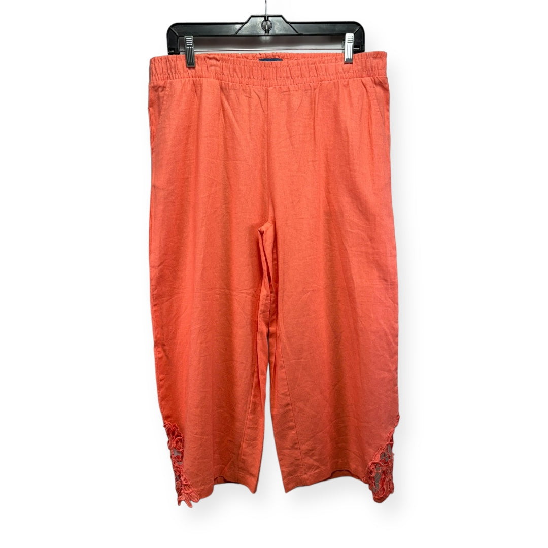 Peach Pants Linen Caribbean Joe, Size L