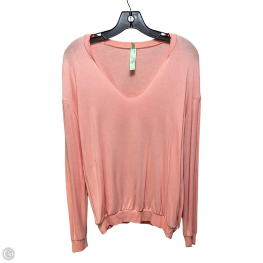 Top Long Sleeve By Honeydew In Peach, Size: S