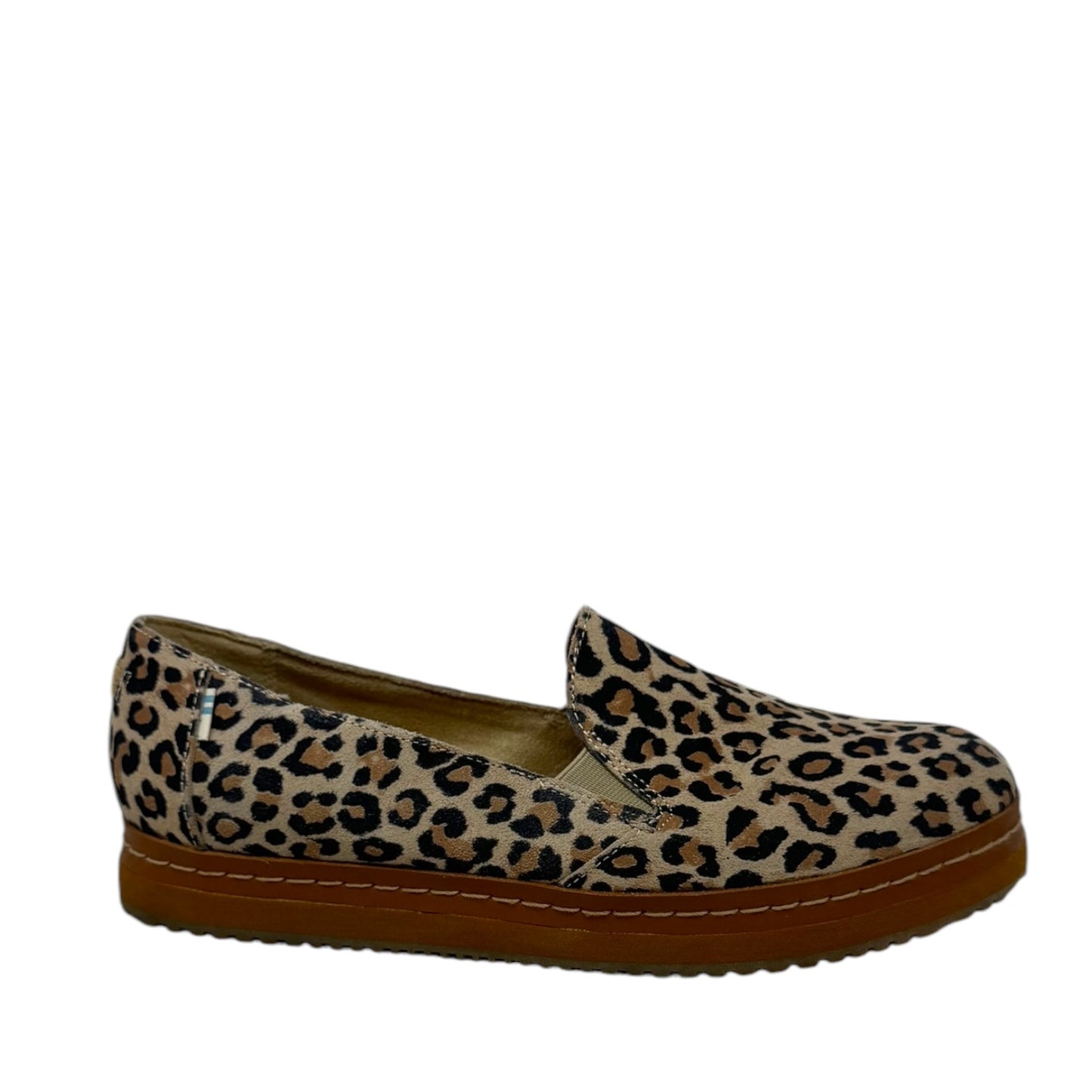 Palma Leather Wrap Slip On Sneakers By Toms In Leopard Print, Size: 10