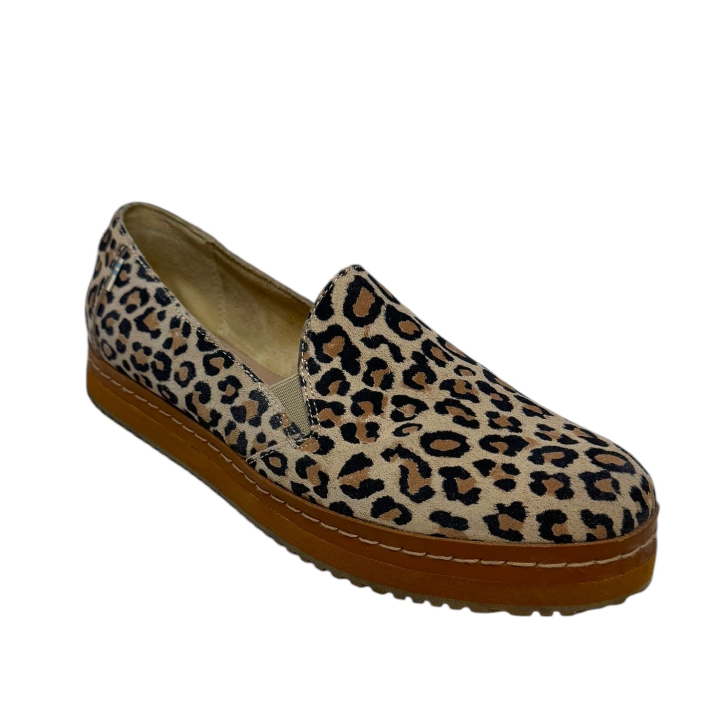 Palma Leather Wrap Slip On Sneakers By Toms In Leopard Print, Size: 10