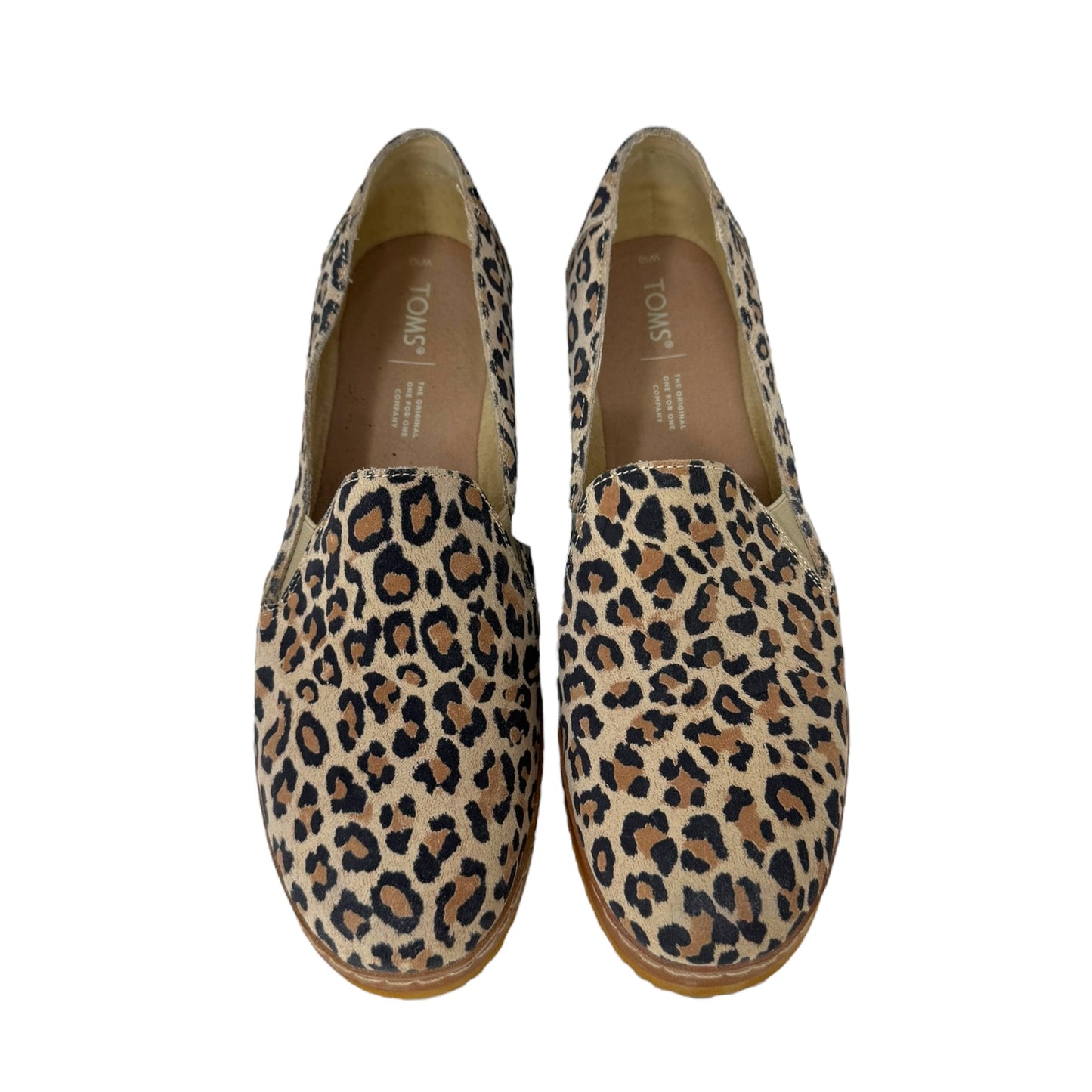 Palma Leather Wrap Slip On Sneakers By Toms In Leopard Print, Size: 10