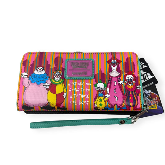Killer Klowns from Outer Space Zip Around Wristlet By Loungefly  Size: Large