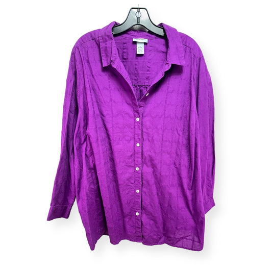 Purple Top Long Sleeve Catherines, Size 1x