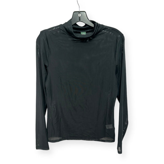 Mesh Black Top Long Sleeve Wild Fable, Size L