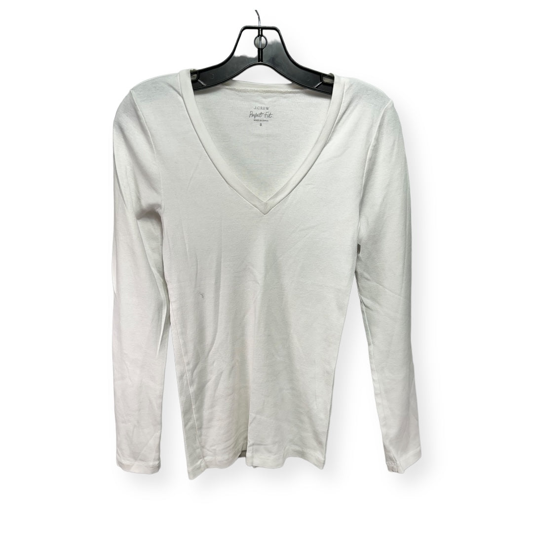 White Top Long Sleeve Basic J. Crew, Size S