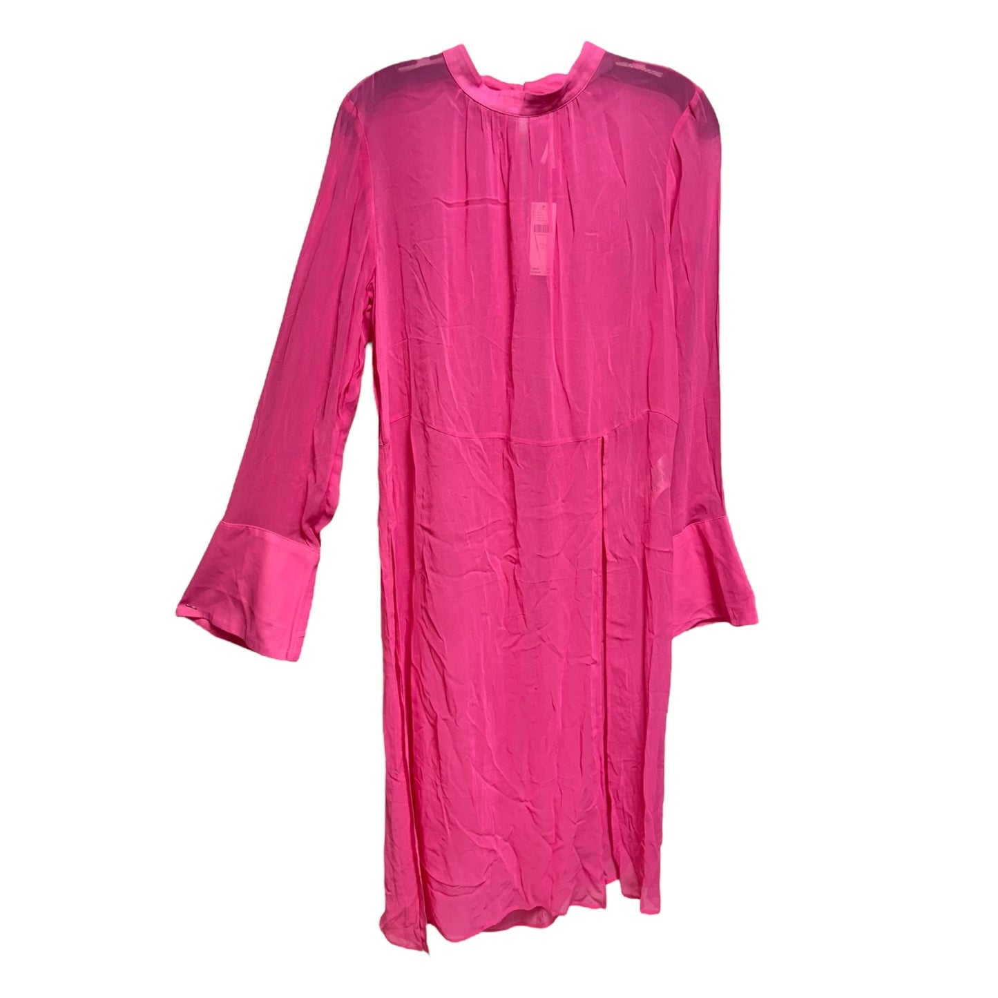 Long-Sleeve Sheer Tunic Dress By Anthropologie In Pink, Size: S