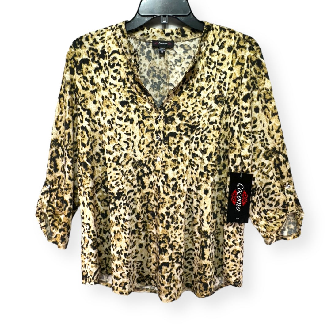 Animal Print Top Long Sleeve Cocomo, Size M